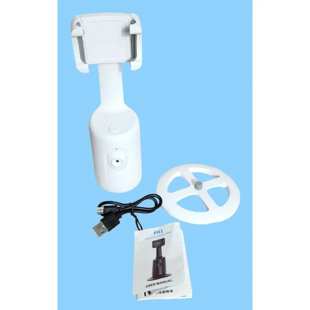 Universal Magic Snapshot: 360° Auto Face Tracking Selfie Tripod - ABS White